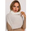 Pletený nákrčník s rolákem MOE M894 bílý