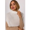 Pletený nákrčník s rolákem MOE M894 bílý