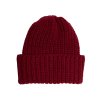 Pletená ohrnutá čepice beanie MOE M895 burgundy