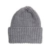 Pletená ohrnutá čepice beanie MOE M895 šedá