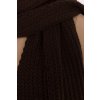 Pletená dlouhá šála MOE M896 hnědá