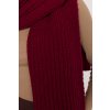 Pletená dlouhá šála MOE M896 burgundy