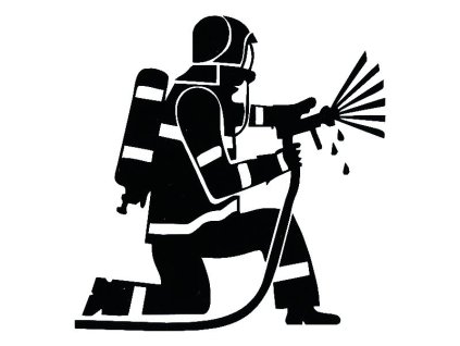 Samolepka HASIČ - klečící