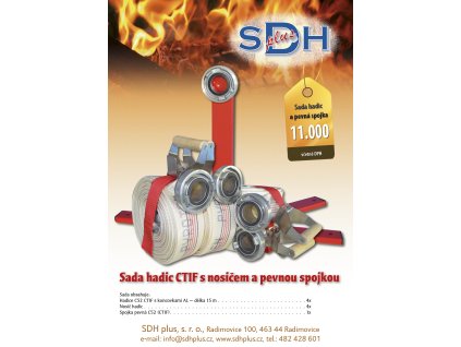 Sada hadic CTIF s nosičem + pevná spojka