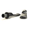 Saddle black acrylic mouthpiece with 9mm filter tenon