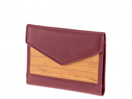 peněženka Linda / winered leather & amazaque