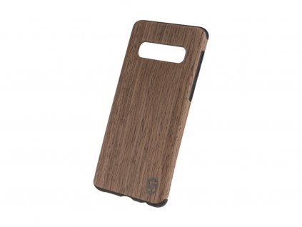 kryt na Samsung S10 Plus / dřevo tmavý ořech