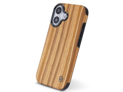 luxusní dřevěný kryt SebastianSturm na iPhone 16 PLUS teak 1