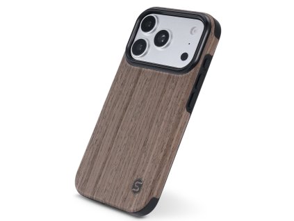 luxusní dřevěný kryt SebastianSturm pro iPhone 17 PRO MAX dřevo tmatý ořech 1