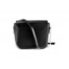 kabelka Laura / black leather & oak