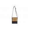 crossbody Lizzy / black leather & amazaque