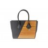 kabelka Betty / black leather & amazaque