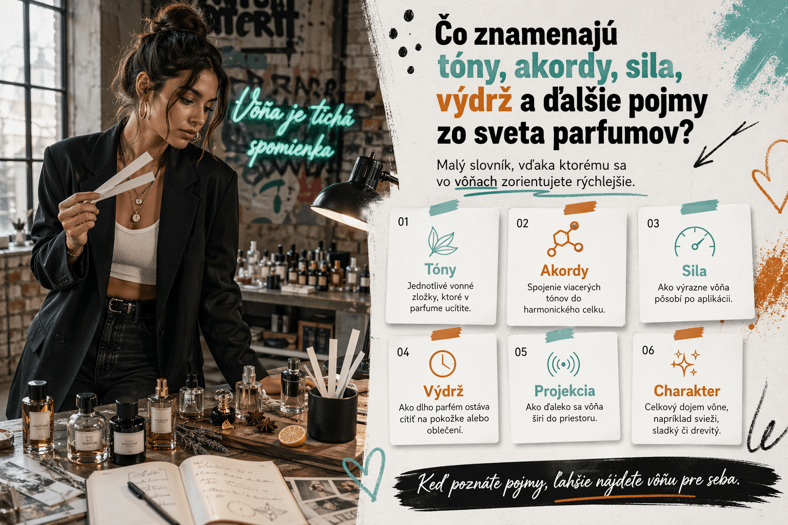 Čo znamenajú tóny, akordy, sila, výdrž a ďalšie pojmy zo sveta parfumov?