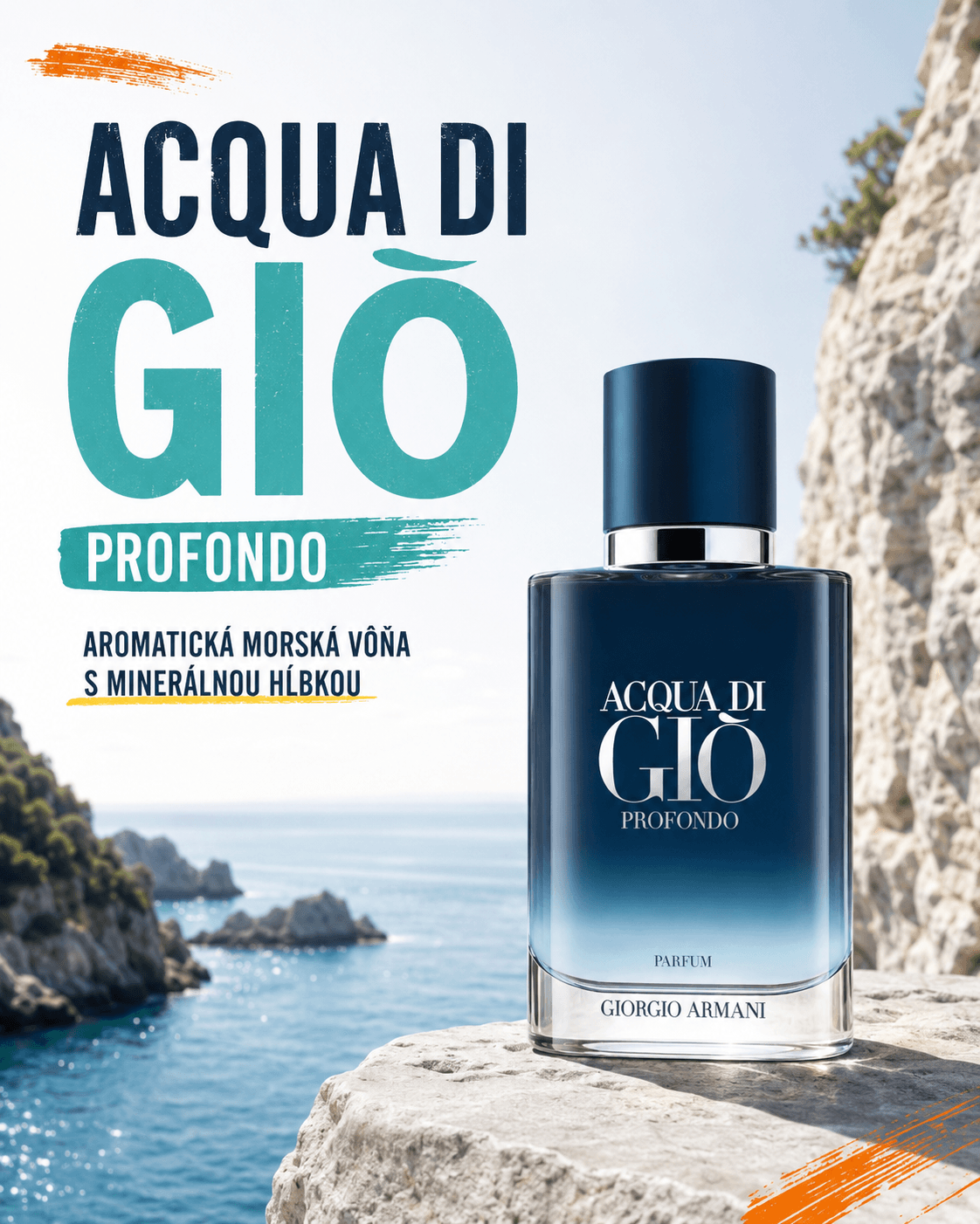 Recenzia Acqua Di Gio Profondo Parfém Armani: aromatická morská vôňa s minerálnou hĺbkou