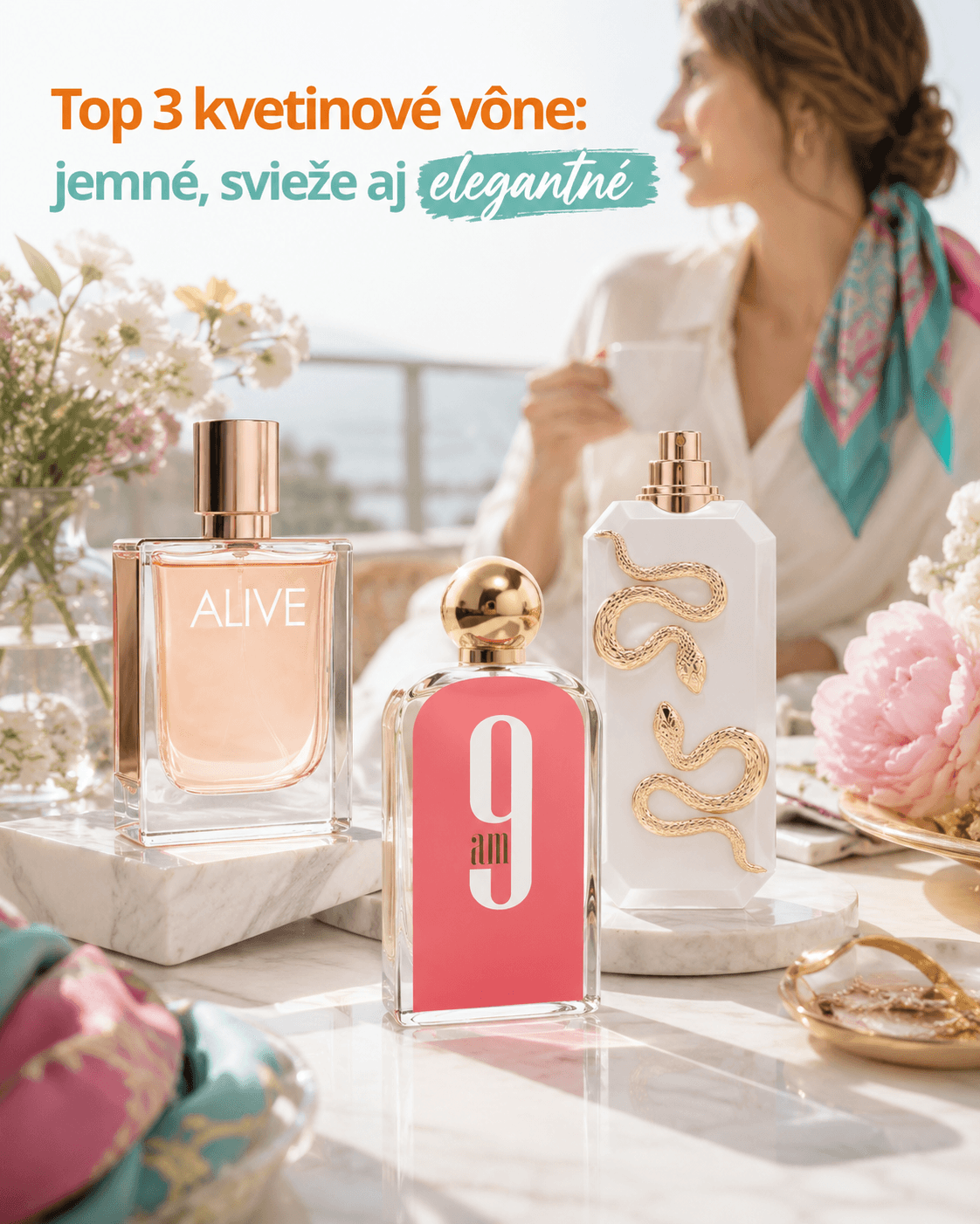 Top 3 kvetinové vône: jemné, svieže aj elegantné parfumy
