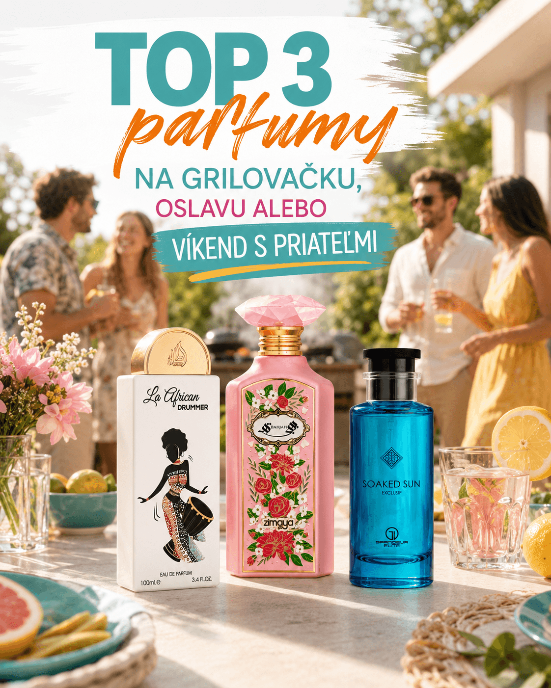 TOP 3 parfumy na grilovačku, oslavu alebo víkend s priateľmi