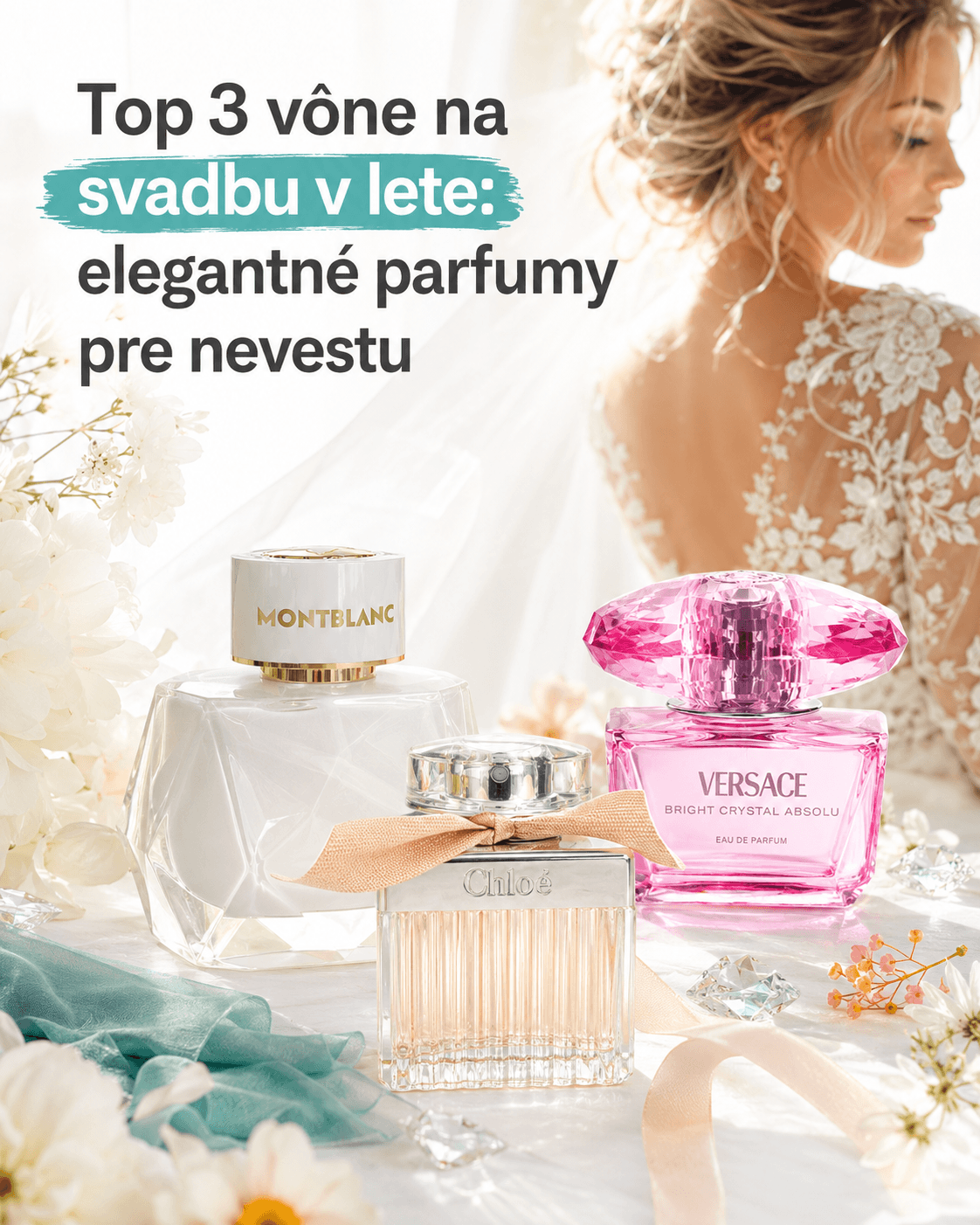 Top 3 vône na svadbu v lete: elegantné parfumy pre nevestu
