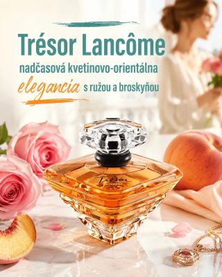 🌸🌸 Trésor Lancôme sa hodí žene, ktorá hľadá romantický, elegantný a výrazne ženský parfum s klasickým charakterom....