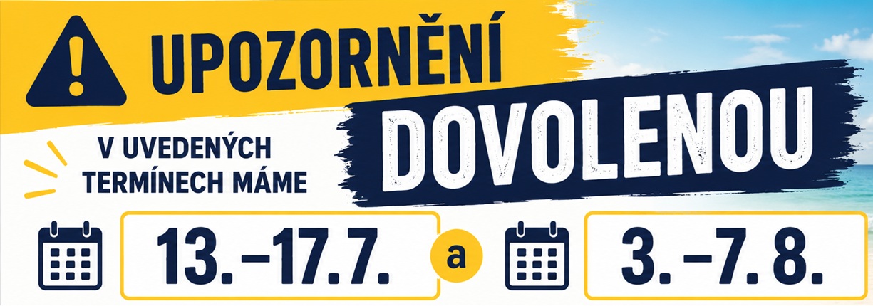 Upozornění na čerpání dovolené.