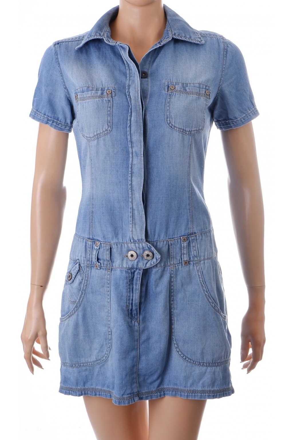 Šaty H&M riflové modré 38 S Second hand online AXEL