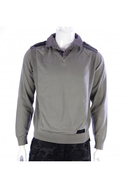 Svetr s límečkem Next khaki vel. L