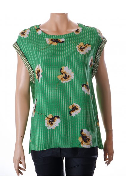 Halenka Next vel. M zelená s kytkami NOVÁ S VISAČKOU