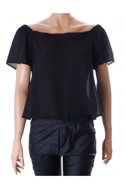 Halenka NewLook vel. M černá spadlé ramena