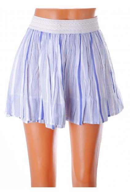 Sukně Jette bílá v pase zdobená guma s modrými proužky a vzorkem s podšívkou vel XS/S