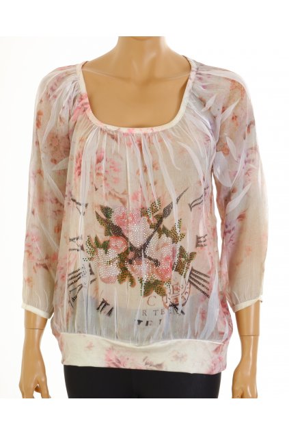 Halenka barevná se vzorem a kamínky vel. M