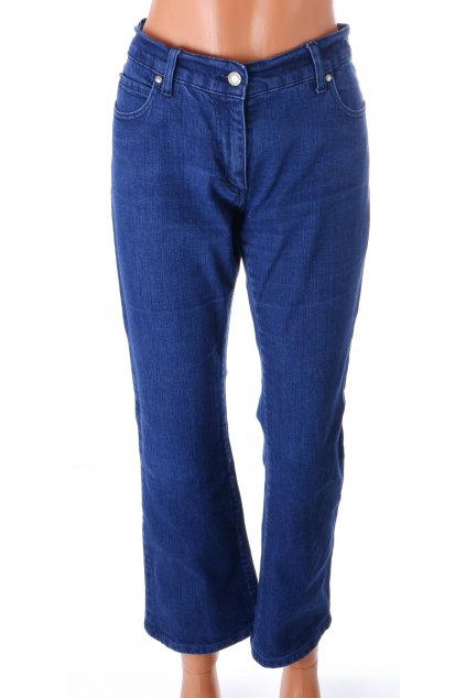 Kalhoty rifle Jasper Conran modré kapsy s výšivkou a drobnými cvočky vel M
