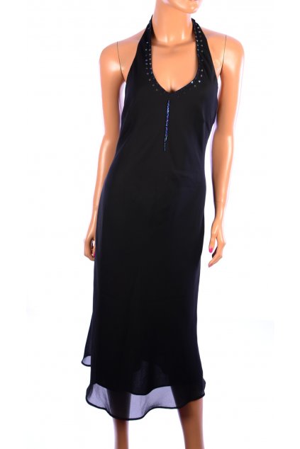 Šaty C&A dlouhé černé vel. 38 / S