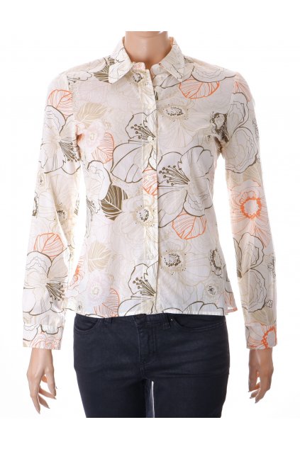 Halenka košile H&M béžová barevná s květinami vel. XS