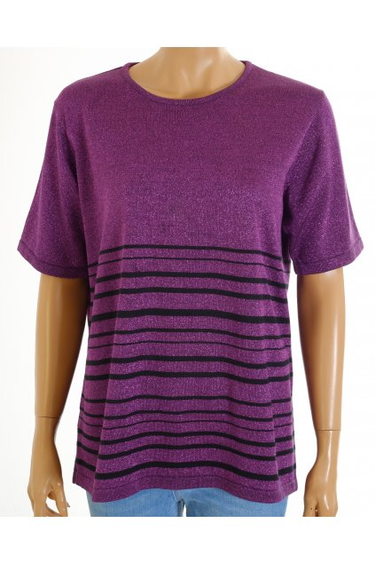 Svetr Izabelle fialový třpytivý vel. L