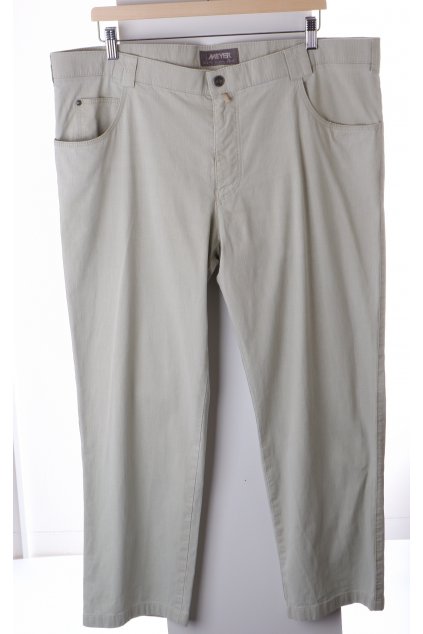 Kalhoty Meyer šedé kapsy vzadu s knoflíčkem vel XL
