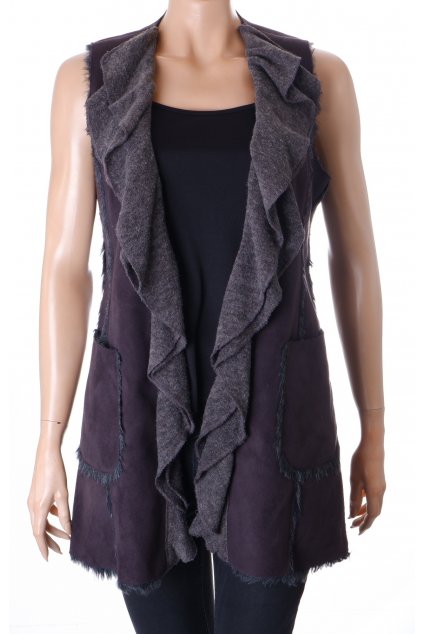 Vesta Marc Aurel šedá s umělým kožíškem vel. 34 / XS - S