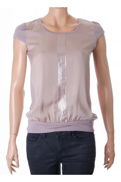 Halenka Orsay vel. S béžovo šedá s flitry