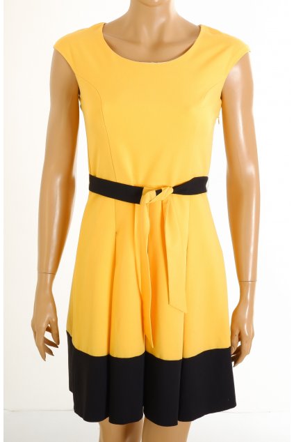 Šaty Koton žluté s opaskem vel. S