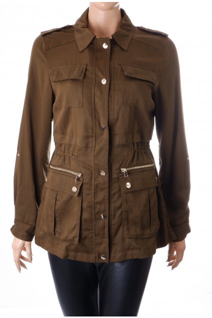 Bunda F&F lehká zelená na cvočky vel. S