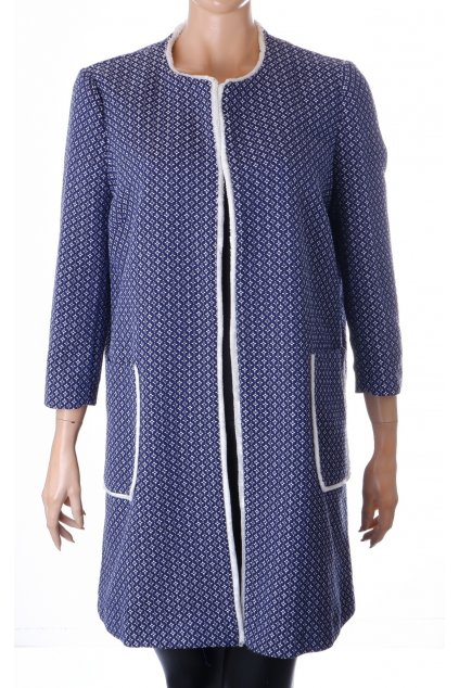 Kabát Primark modrý vzorovaný vel. 46 / uk 18 / L - XL