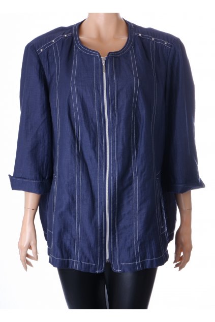 Bunda Myline modrá na zip 44% len vel. XXL - XXXL