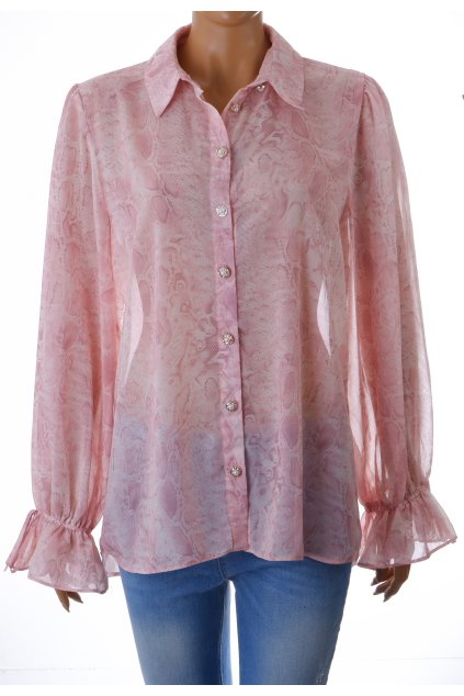 Halenka River Island košile zvířecí vzor s ozdobnými knoflíky vel. uk 16 / 42 / L