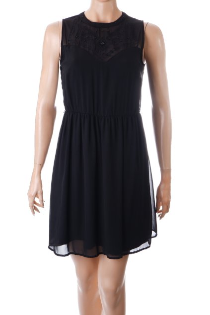 Šaty C&A černé s perličkami vel. 38 / S