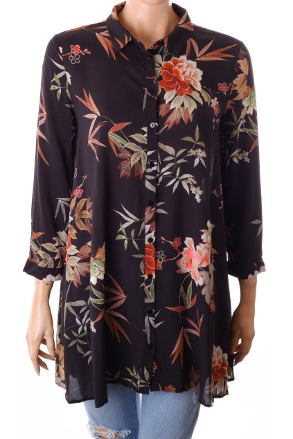 Halenka Zara košile černá se vzorem vel. M