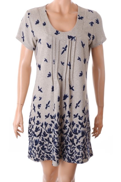 Šaty Purplish úpletové s ptáčky vel. L