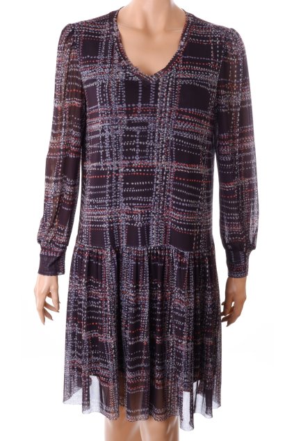 Šaty Solar černé se vzorem vel. M / 40