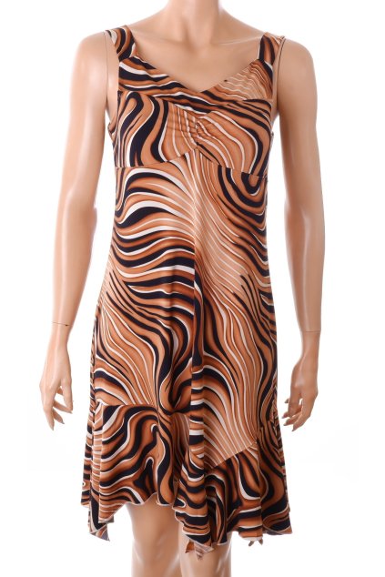 Šaty hnědé zvířecí vzor vel. S