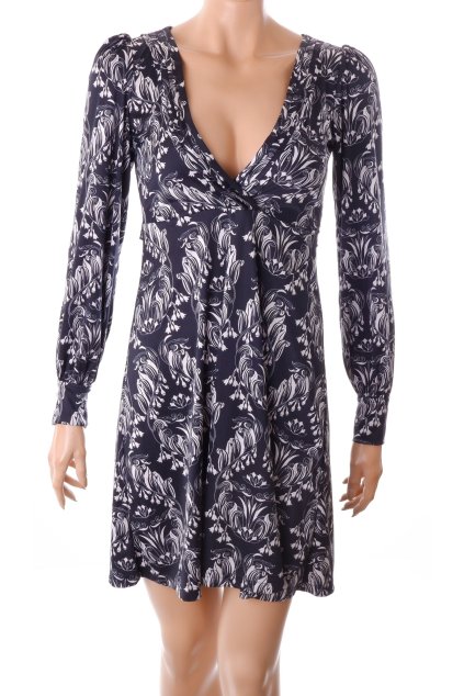 Šaty černobílé vzorované vel. XS - S