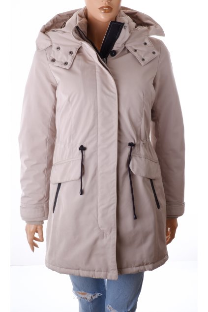 Bunda C&A šedo béžová zimní zateplená vel. 36 / S