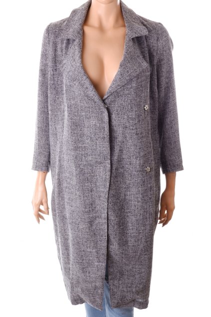 Kabát Vero Moda přehoz tenký šedý 55% len vel. M