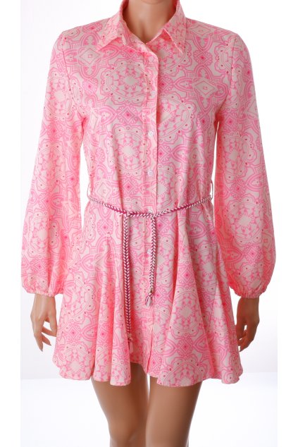 Šaty Shein růžové s opaskem vel. S